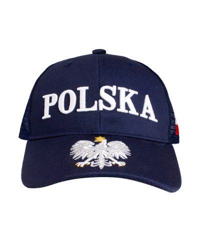 Czapka z daszkiem, haftowany napis POLSKA